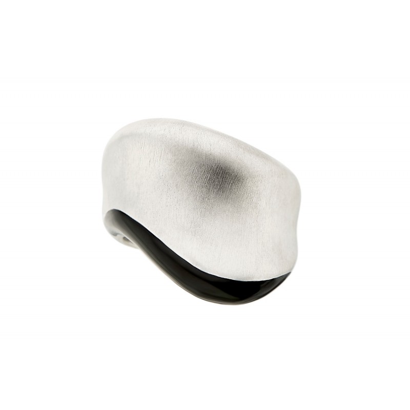 Honor Omano Armor Ring sterling silver black enamel HON-SR048SB