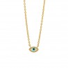 Eye silver 925° pendant and 14K gold plated PS/8B-KD024-3