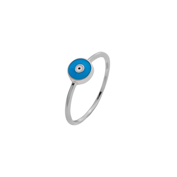 Eye ring silver 925° turquoise enamel PS/8A-RG085-1Q