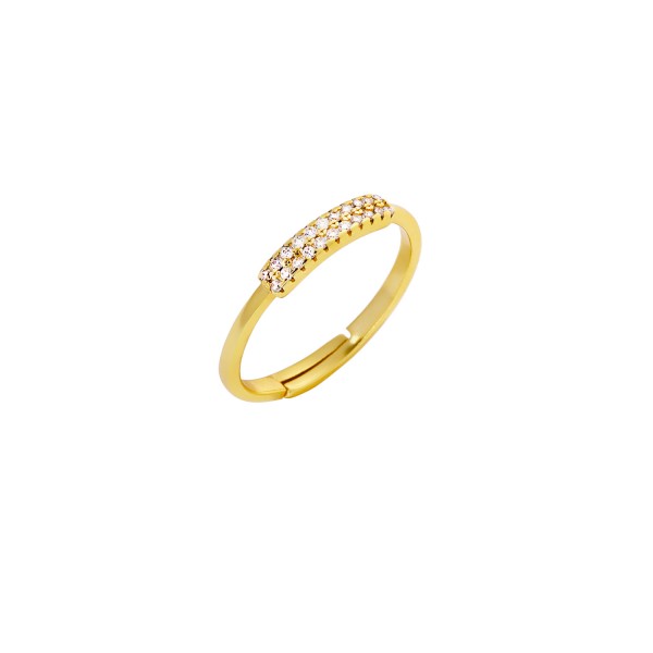 Ring gold silver 925° with zircons PS/8A-RG104-3