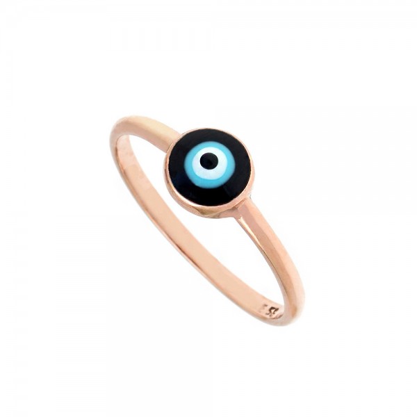 Ring silver 925 pink gold plated with eye GRE-54004