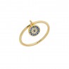 Ring silver 925 gold plated with zircons PS/8A-RG113-3M