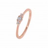 Ring silver tennis style 925 pink gold plated with zircons PS/8O-RG002-2