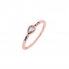 Δαχτυλίδι ασήμι 925 ροζ επιχρυσωμένο με ζιργκόν σε σχήμα δάκρυ PS/8TA-RG003-2O