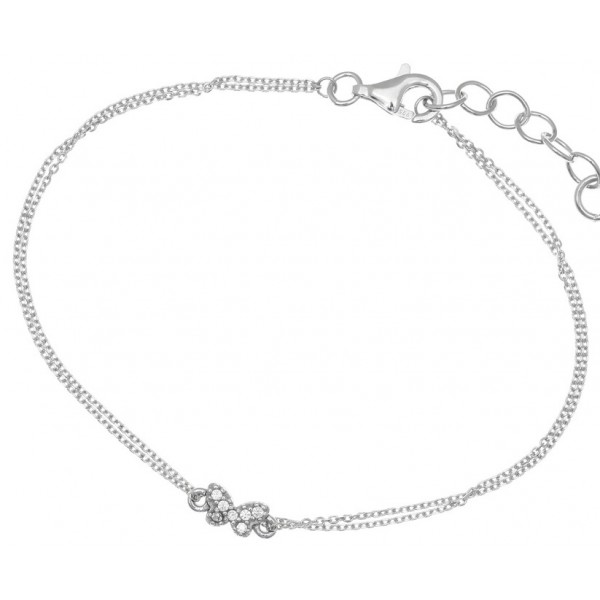 Bracelet in silver 925 rhodium plated with white zirconia GRE-34644