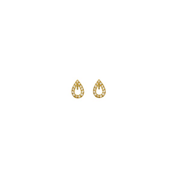 Handmade Stud Earrings 14K Yellow Gold KRI-S/E33
