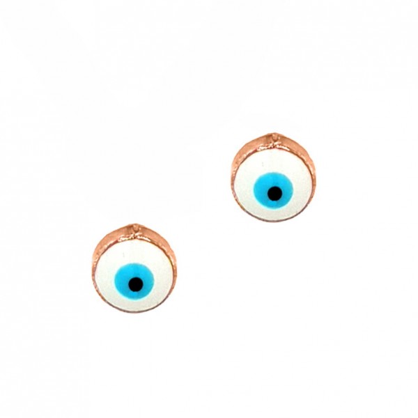 Eye Stud Earrings 14K Rose Gold GRE-57178-C2