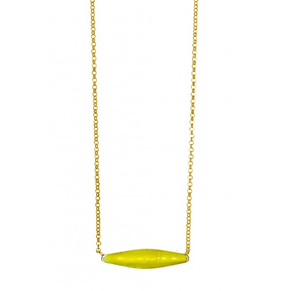 Necklace in silver 925 gold plated with enamel GRE-56562