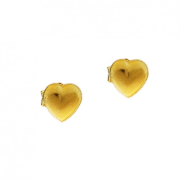 Heart earrings in silver 925 gold plated GRE-60338