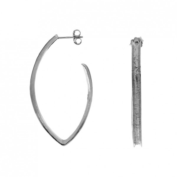 Hoop earrings in silver 925 rhodium plated GRE-60407