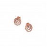 Σκουλαρίκια καρφωτά ασήμι 925 με ροζ επιχρύσωση και ζιργκόν PS/8TA-SC041-2