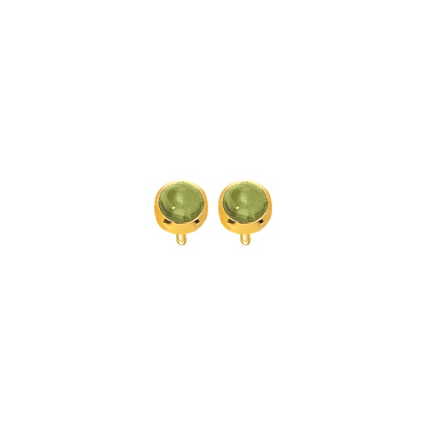Handmade stud earrings in K14 yellow gold KRI-S/E218(TG)