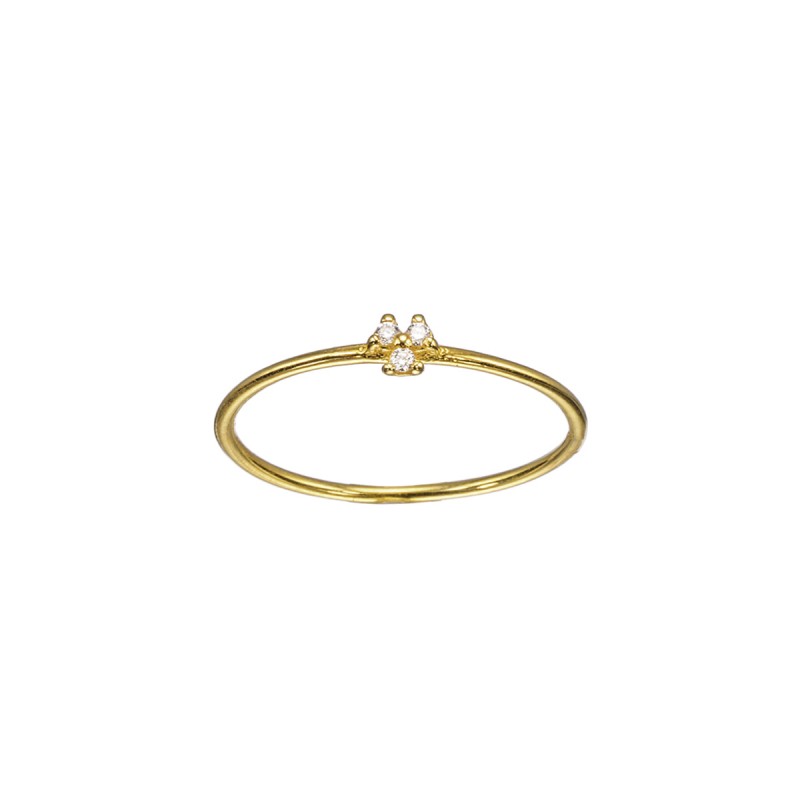 Handmade Ring 14K Gold with Zircon KRI-D/E207
