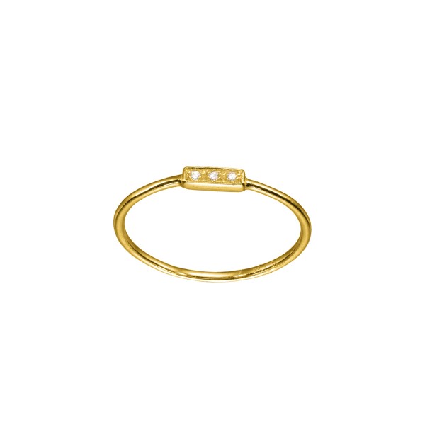 Handmade Ring 14K Gold with Zircon KRI-D/E158