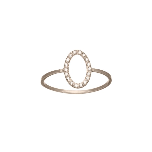 Handmade 14K White Gold Ring with Zircon KRI-D/E85-WT