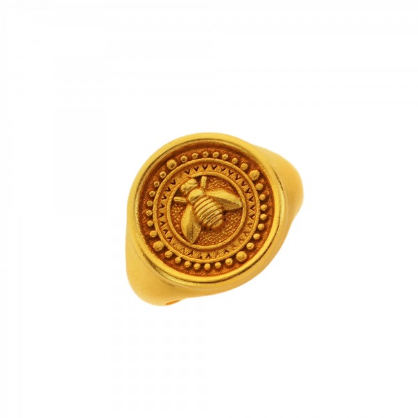 Vassia Kostara Bee ring in silver 925 gold plated GRE-61071
