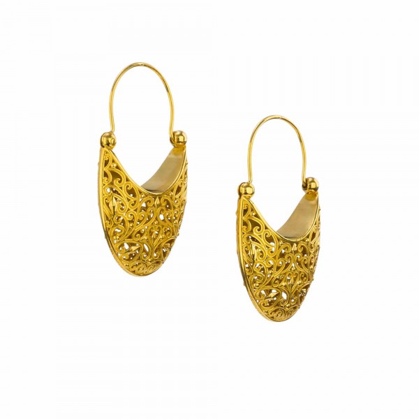 Kallisto Earrings in Gold Plated sterling silver GER-1019G2