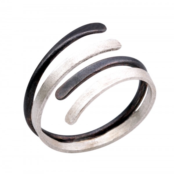 Silver 925 ring handmade oxidized