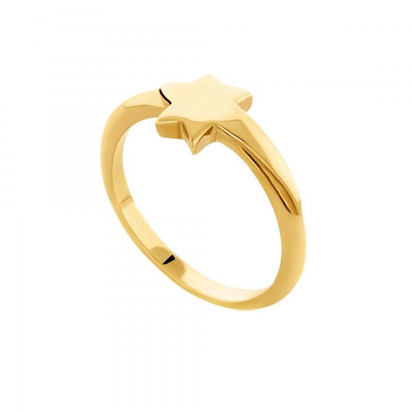 Star ring gold plated sterling silver