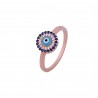 Eye ring silver 925° with zircon PS/9A-RG0031-2