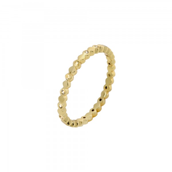 Δαχτυλίδι χρυσό ολόβερο ασήμι 925° με ζιργκόν PS/8A-RG100-3