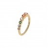 Δαχτυλίδι Rainbow χρυσό από ασήμι 925° με πολύχρωμα ζιργκόν PS/8TA-RG007-3O